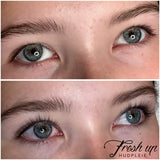 Markerte øyne med før og etterbilde