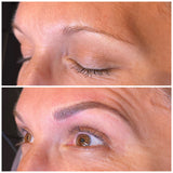 Rekonstruksjon av overnappede bryn utført med Microblading hos Fresh Up Hudpleie og permanent makeup