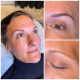Permanent makeup av bryn gir ansikt et løft. Pmu og Microblading utført sammen