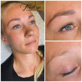 Naturlig gjennoppbygging av bryn, bryn rekontruering med permanent makeup og Microblading pmu