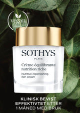 Sothys Nutritive krem for en tørr hud og fettfattig hud. Rik nærende krem for svært tørr hud, brukes som kule frem