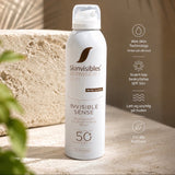 Invisible Sense Spray SPF50+ fra Skinvisibles – enkel solbeskyttelse også til rygg og hodebunn