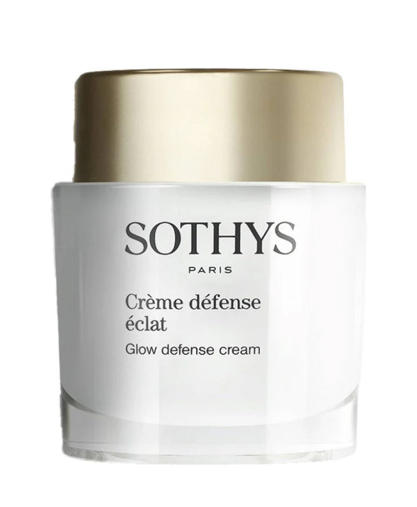 Sothys Glow Defence krem en fuktighetsgivende krem som gir glød og beskyttelse mot ytre påvirkninger. Kan brukes som dag og nattkrem. Produktep eri  krukke. 